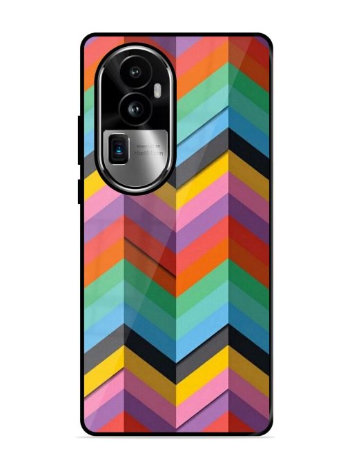 Colorful Zigzag Glossy Soft Edge Case for Oppo Reno 10 Pro Plus (5G) Chachhi