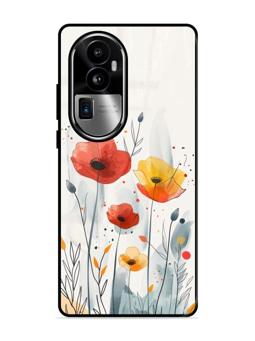 Poppy Fields Glossy Soft Edge Case for Oppo Reno 10 Pro Plus (5G) Chachhi