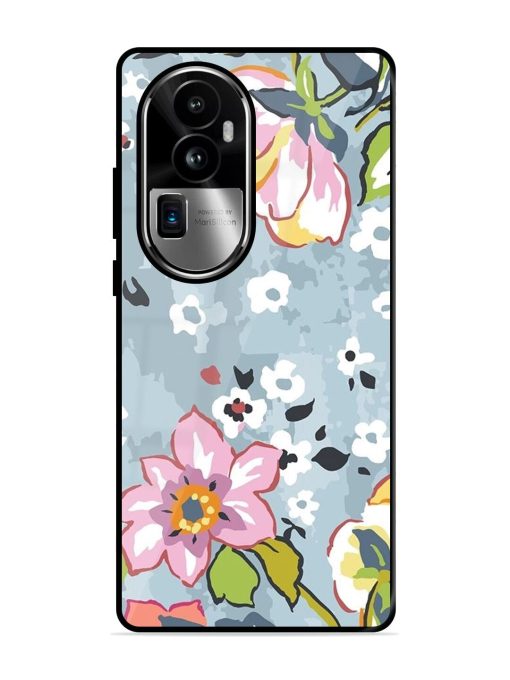 Floral Fantasy Glossy Soft Edge Case for Oppo Reno 10 Pro Plus (5G) Chachhi