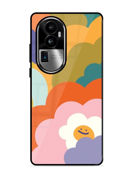 Happy Flower Power Glossy Soft Edge Case for Oppo Reno 10 Pro Plus (5G) Chachhi