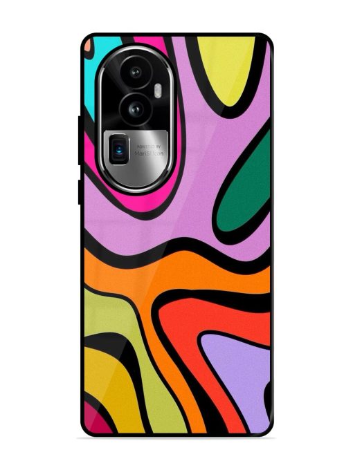 Groovy Swirls Glossy Soft Edge Case for Oppo Reno 10 Pro Plus (5G) Chachhi