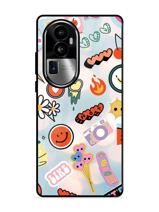 Cheerful Glossy Soft Edge Case for Oppo Reno 10 Pro Plus (5G) Chachhi