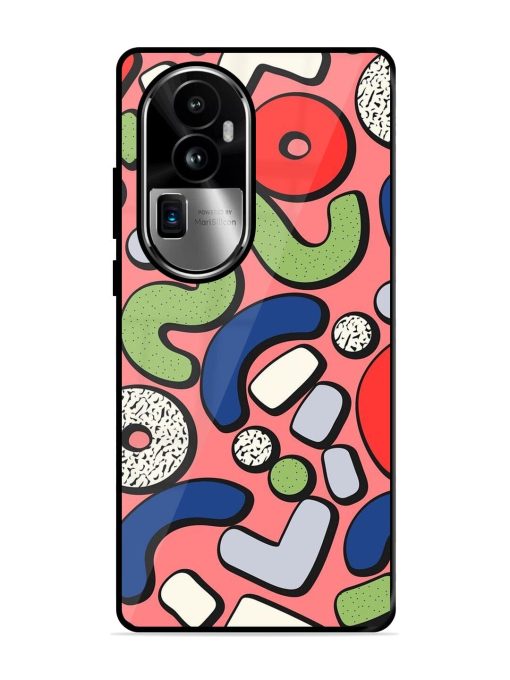 Groovy Geometric Shapes Glossy Soft Edge Case for Oppo Reno 10 Pro Plus (5G) Chachhi