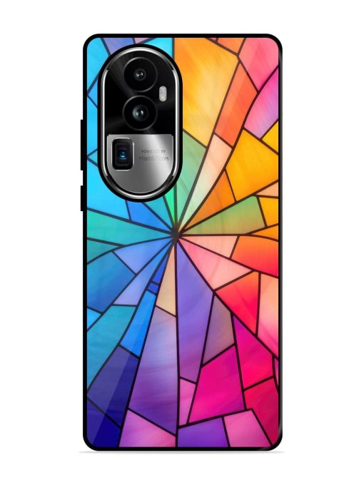 Stained Glass Kaleidoscope Of Colors Glossy Soft Edge Case for Oppo Reno 10 Pro Plus (5G) Chachhi