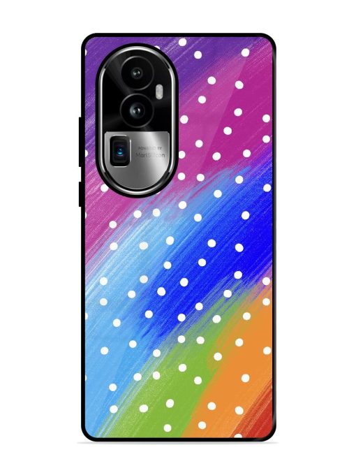 Rainbow Polka Dot Dream Glossy Soft Edge Case for Oppo Reno 10 Pro Plus (5G) Chachhi