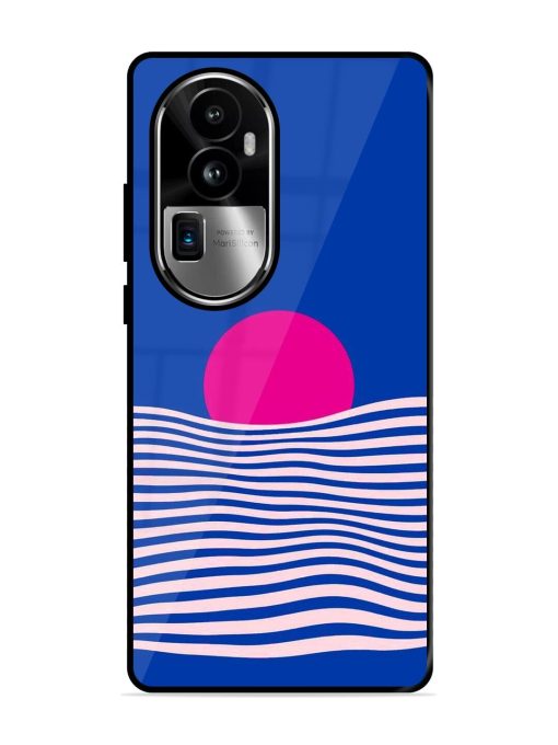 Pink Sunset Over Blue Waves Glossy Soft Edge Case for Oppo Reno 10 Pro Plus (5G) Chachhi