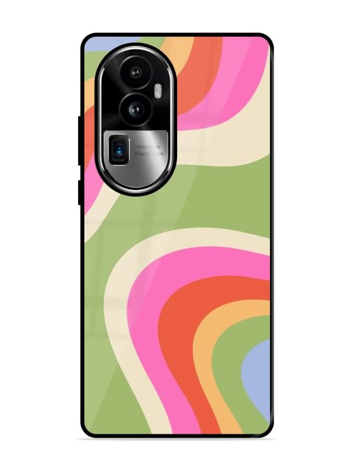 Wavy Rainbow Wonderland Glossy Soft Edge Case for Oppo Reno 10 Pro Plus (5G) Chachhi