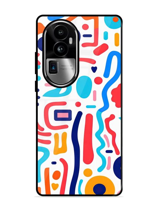 Whimsical Doodle Chaos Glossy Soft Edge Case for Oppo Reno 10 Pro Plus (5G)