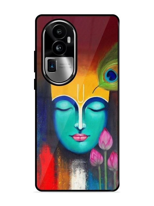 Divine Tranquility: The Face Of Krishna Glossy Soft Edge Case for Oppo Reno 10 Pro Plus (5G)