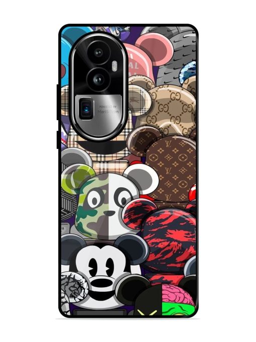 Streetwear Bearbrick Extravaganza Glossy Soft Edge Case for Oppo Reno 10 Pro Plus (5G) Chachhi