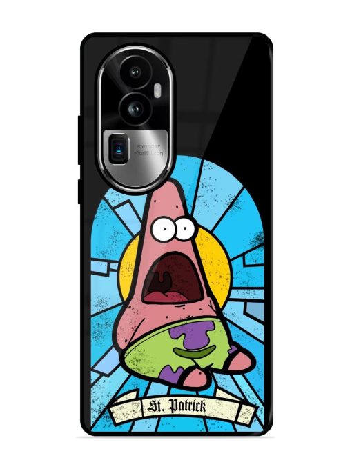 St. Patrick'S Day Stained Glass Patrick Star Glossy Soft Edge Case for Oppo Reno 10 Pro Plus (5G) Chachhi