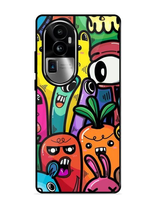 Whimsical Doodle Chaos Glossy Soft Edge Case for Oppo Reno 10 Pro Plus (5G) Chachhi