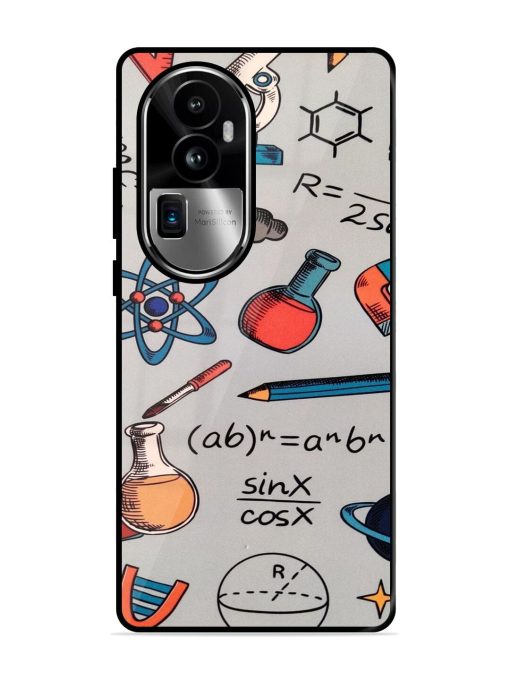 Science Doodle Delight Glossy Soft Edge Case for Oppo Reno 10 Pro Plus (5G) Chachhi