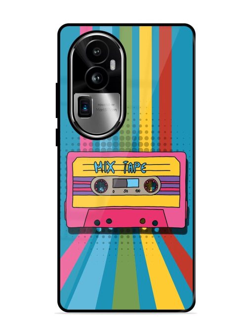 Retro Cassette Tapes Glossy Soft Edge Case for Oppo Reno 10 Pro Plus (5G)