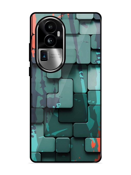 Abstract Geometric Mosaic Glossy Soft Edge Case for Oppo Reno 10 Pro Plus (5G) Chachhi