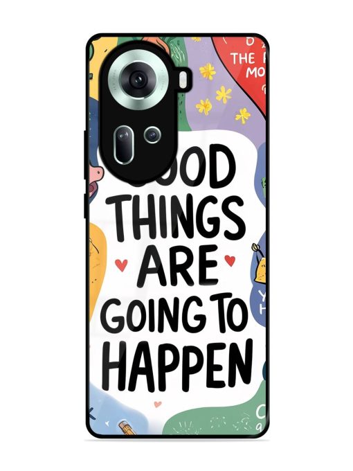 Uplifting Scribbles Glossy Soft Edge Case for Oppo Reno 11 (5G) Chachhi