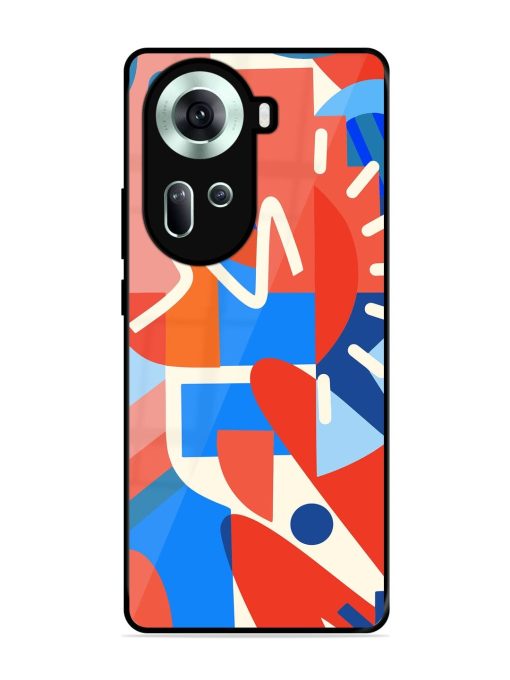 Abstract Harmony Glossy Soft Edge Case for Oppo Reno 11 (5G) Chachhi