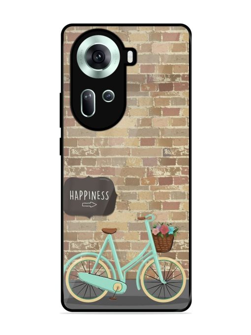 Pedaling Towards Happiness Glossy Soft Edge Case for Oppo Reno 11 (5G) Chachhi