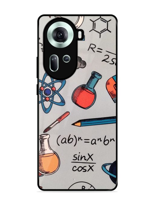 Science Doodle Glossy Soft Edge Case for Oppo Reno 11 (5G) Chachhi