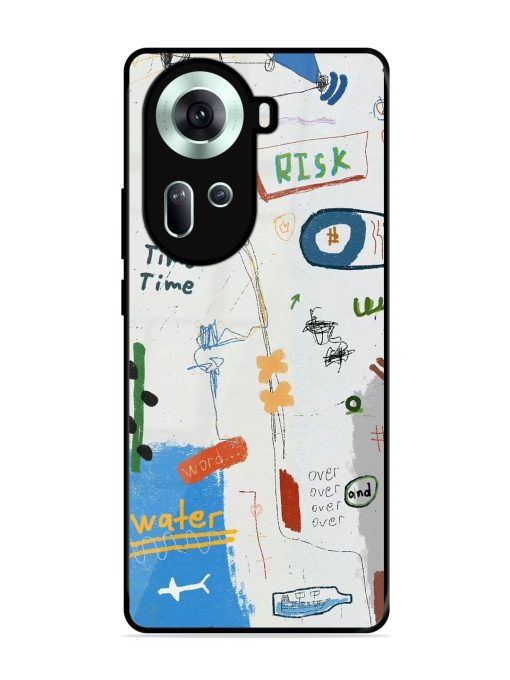 Mind Map Madness Glossy Soft Edge Case for Oppo Reno 11 (5G) Chachhi