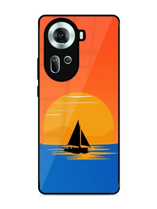 Sunset Sail Glossy Soft Edge Case for Oppo Reno 11 (5G) Chachhi