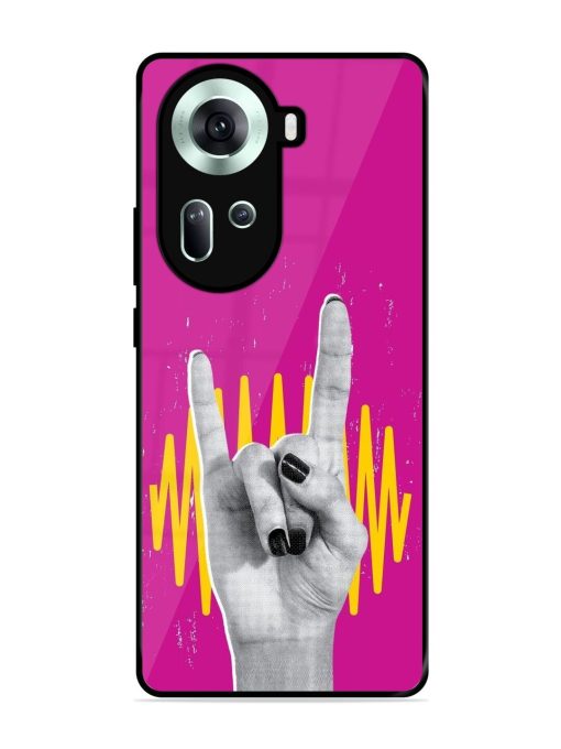Rock Hand Glossy Soft Edge Case for Oppo Reno 11 (5G)