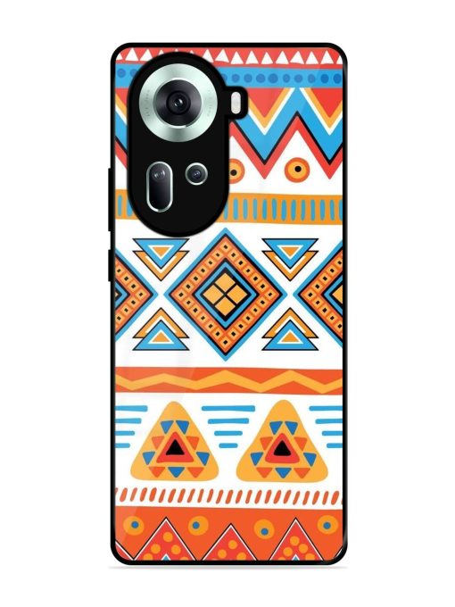 Vibrant Tribal Pattern Glossy Soft Edge Case for Oppo Reno 11 (5G) Chachhi