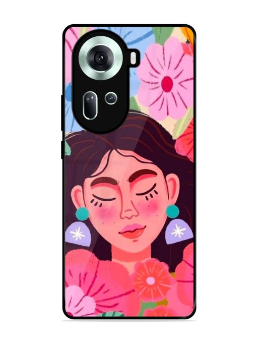 Blooming Serenity Glossy Soft Edge Case for Oppo Reno 11 (5G) Chachhi