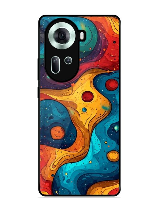 Cosmic Swirl Glossy Soft Edge Case for Oppo Reno 11 (5G) Chachhi