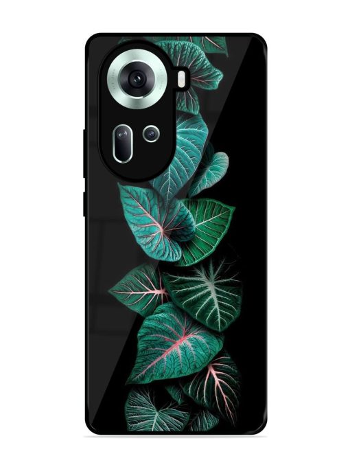 Emerald Elegance Glossy Soft Edge Case for Oppo Reno 11 (5G) Chachhi