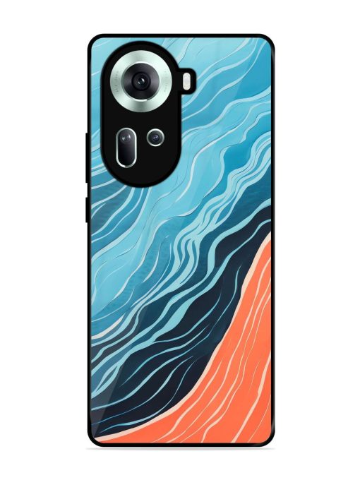 Oceanic Divide Glossy Soft Edge Case for Oppo Reno 11 (5G) Chachhi