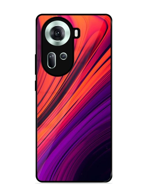 Crimson Curls Glossy Soft Edge Case for Oppo Reno 11 (5G)