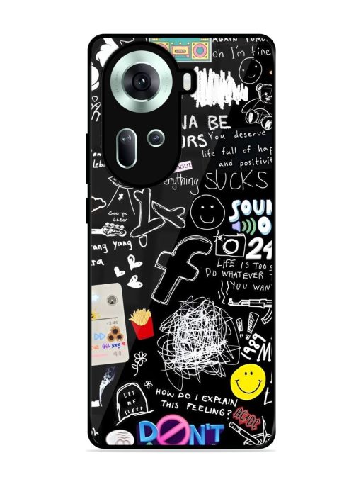 Doodle Diary Glossy Soft Edge Case for Oppo Reno 11 (5G) Chachhi