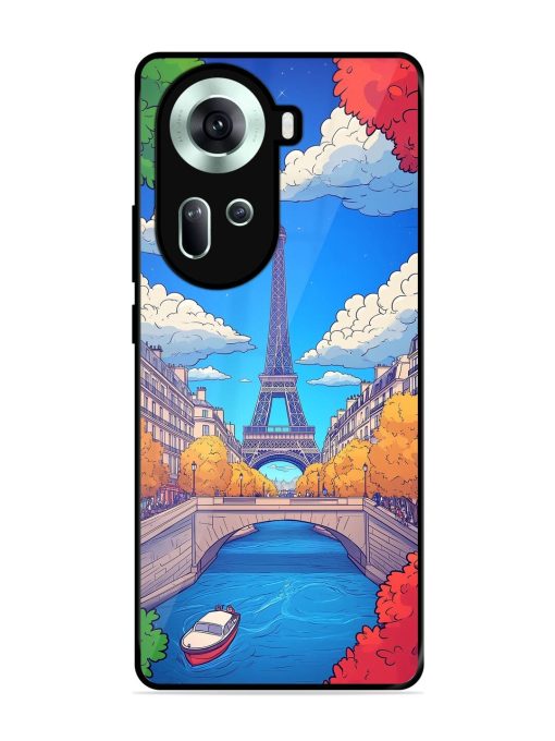 Parisian Panorama Glossy Soft Edge Case for Oppo Reno 11 (5G) Chachhi