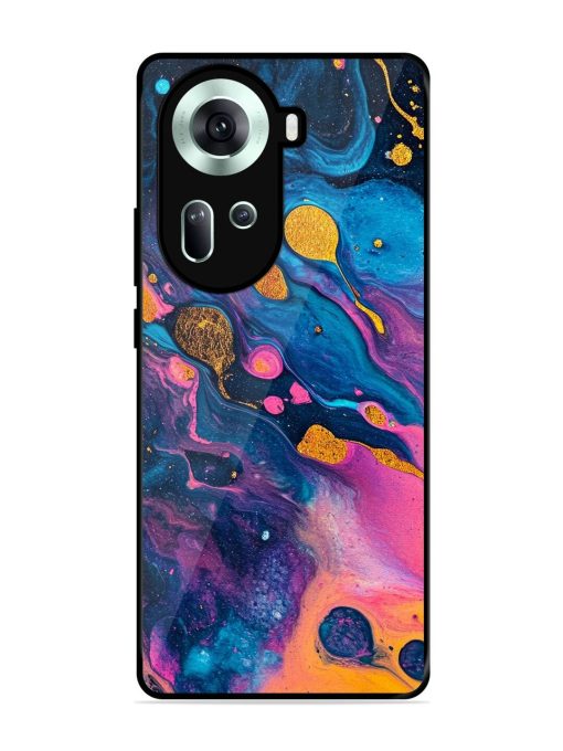 Cosmic Swirl Glossy Soft Edge Case for Oppo Reno 11 (5G) Chachhi