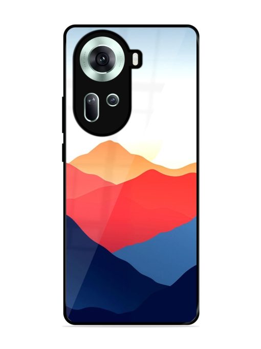 Sunset Peaks Glossy Soft Edge Case for Oppo Reno 11 (5G) Chachhi