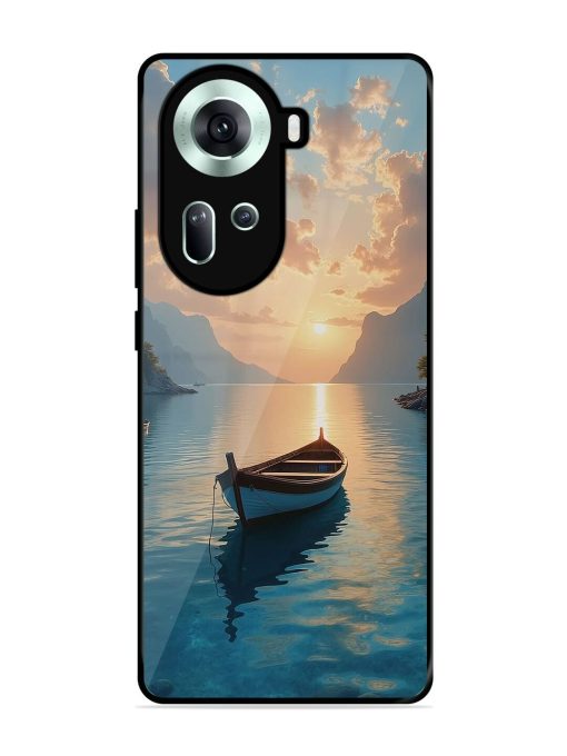 Serene Sunset Glossy Soft Edge Case for Oppo Reno 11 (5G) Chachhi