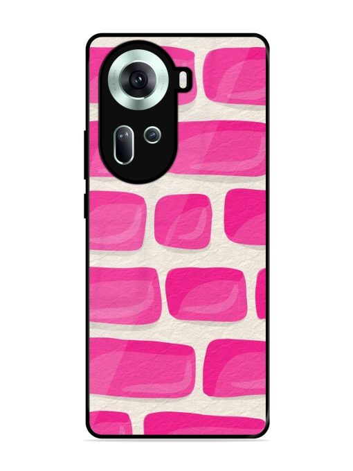 Pink Brick Wall Glossy Soft Edge Case for Oppo Reno 11 (5G)