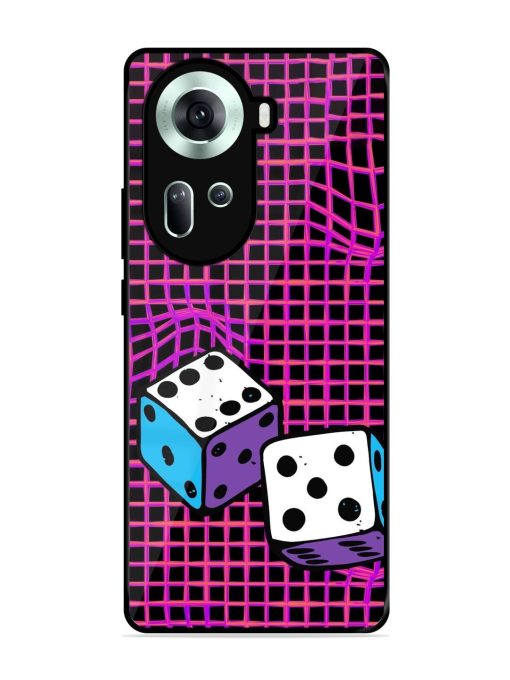 Glitched Dice Glossy Soft Edge Case for Oppo Reno 11 (5G)