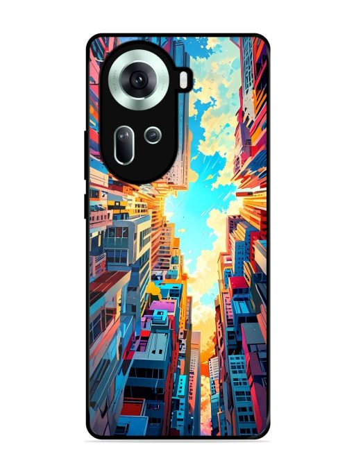 Skyward City Glossy Soft Edge Case for Oppo Reno 11 (5G) Chachhi