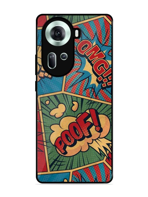 Comic Book Chaos Glossy Soft Edge Case for Oppo Reno 11 (5G) Chachhi