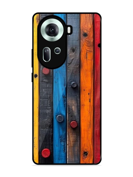 Rainbow Plank Glossy Soft Edge Case for Oppo Reno 11 (5G)