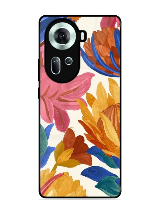 Blooming Tapestry Glossy Soft Edge Case for Oppo Reno 11 (5G) Chachhi