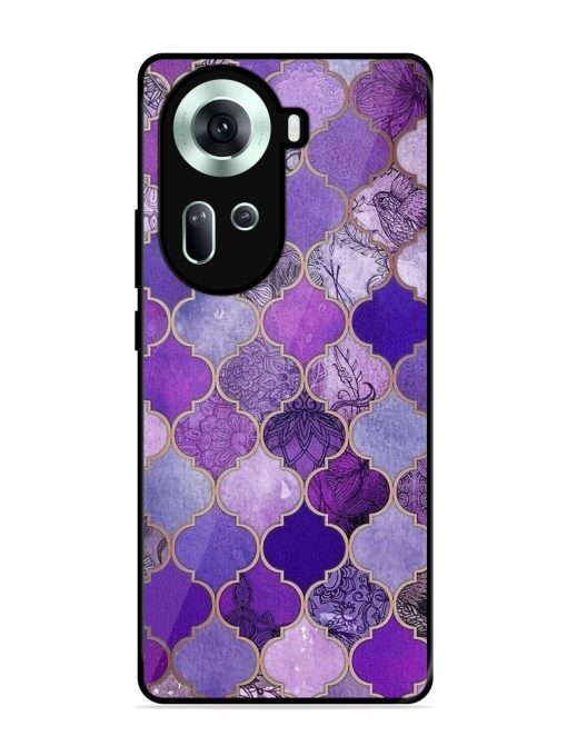 Purple Mosaic Magic Glossy Soft Edge Case for Oppo Reno 11 (5G) Chachhi