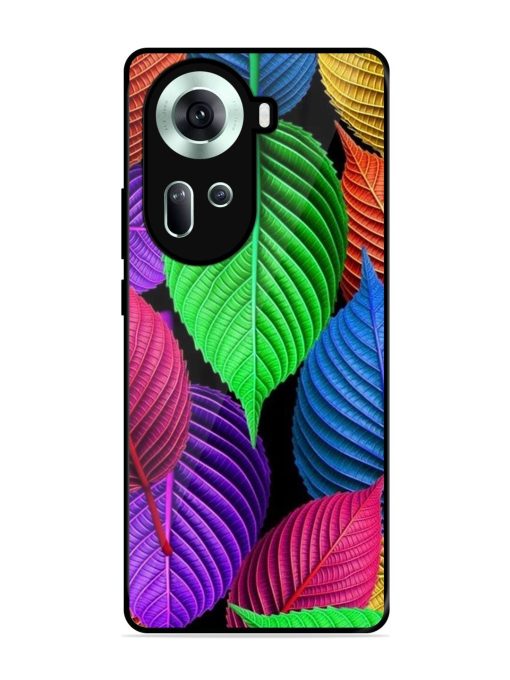 Rainbow Leaf Symphony Glossy Soft Edge Case for Oppo Reno 11 (5G)