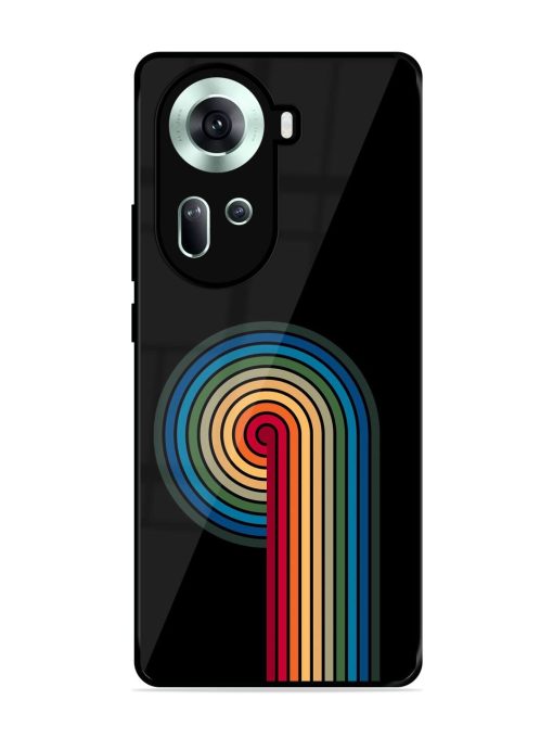 Rainbow Ripple Glossy Soft Edge Case for Oppo Reno 11 (5G) Chachhi