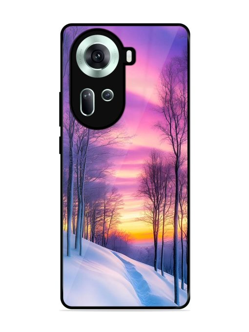 Winter'S Purple Haze Glossy Soft Edge Case for Oppo Reno 11 (5G) Chachhi