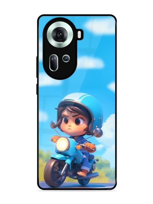 Little Rider Glossy Soft Edge Case for Oppo Reno 11 (5G) Chachhi