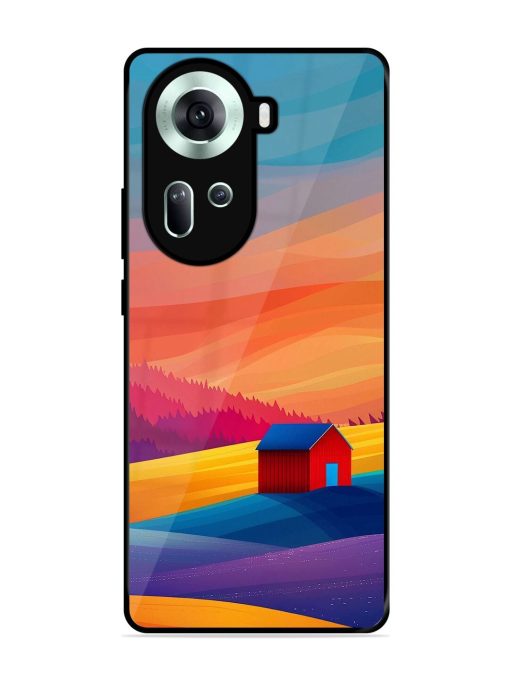 Sunset Solitude Glossy Soft Edge Case for Oppo Reno 11 (5G) Chachhi