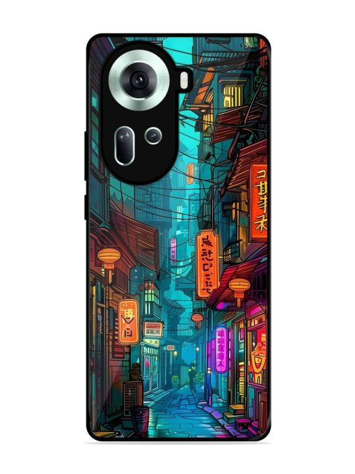 Neon Nightscape Glossy Soft Edge Case for Oppo Reno 11 (5G) Chachhi